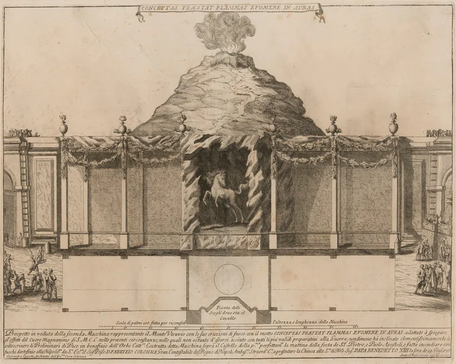 The Seconda Macchina for the Chinea of 1727: Mount Vesuvius by Andrea Rossi