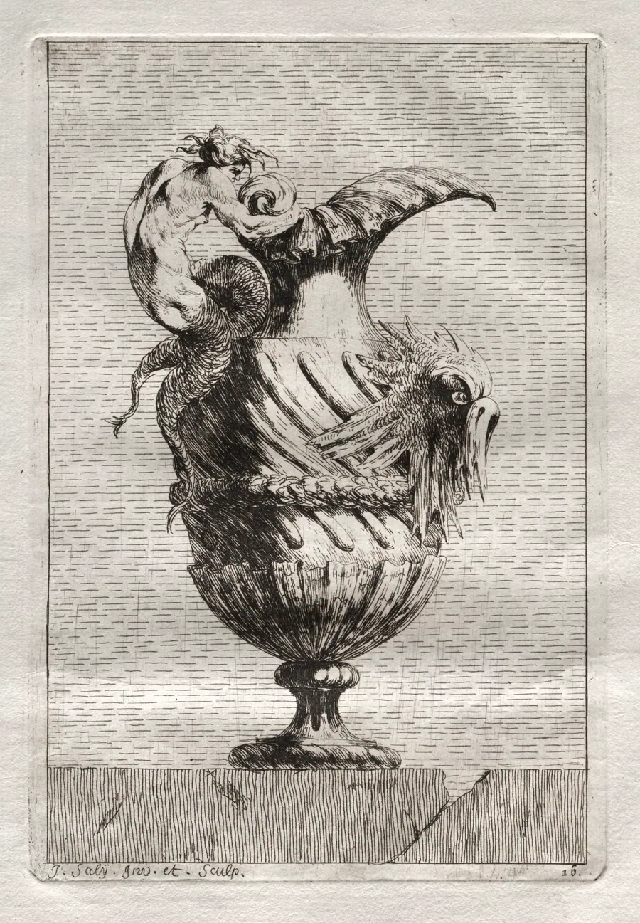 Suite of Vases:  Plate 16 by Jacques François Saly