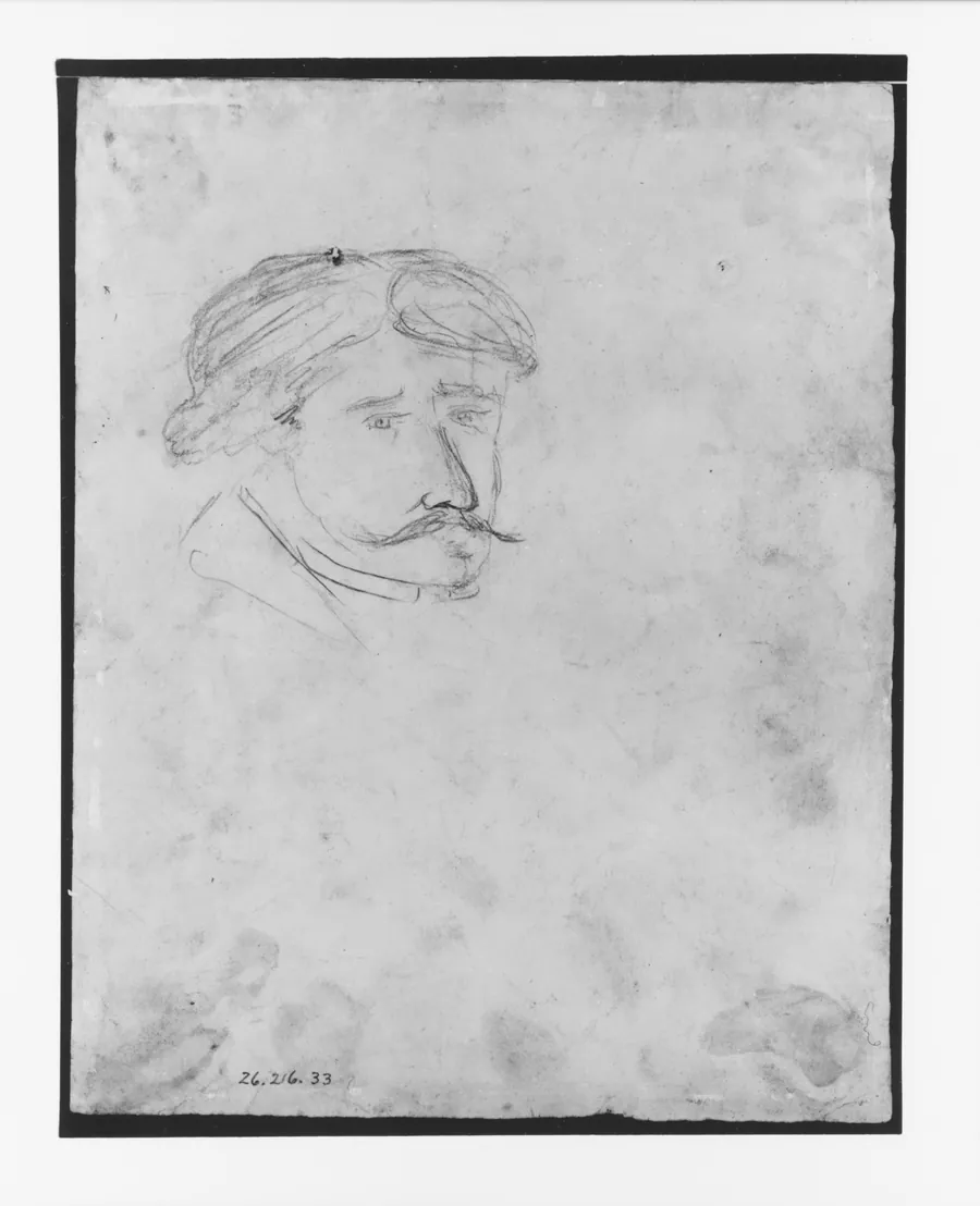 Head of a Man (from McGuire Scrapbook) by Henry Brent
