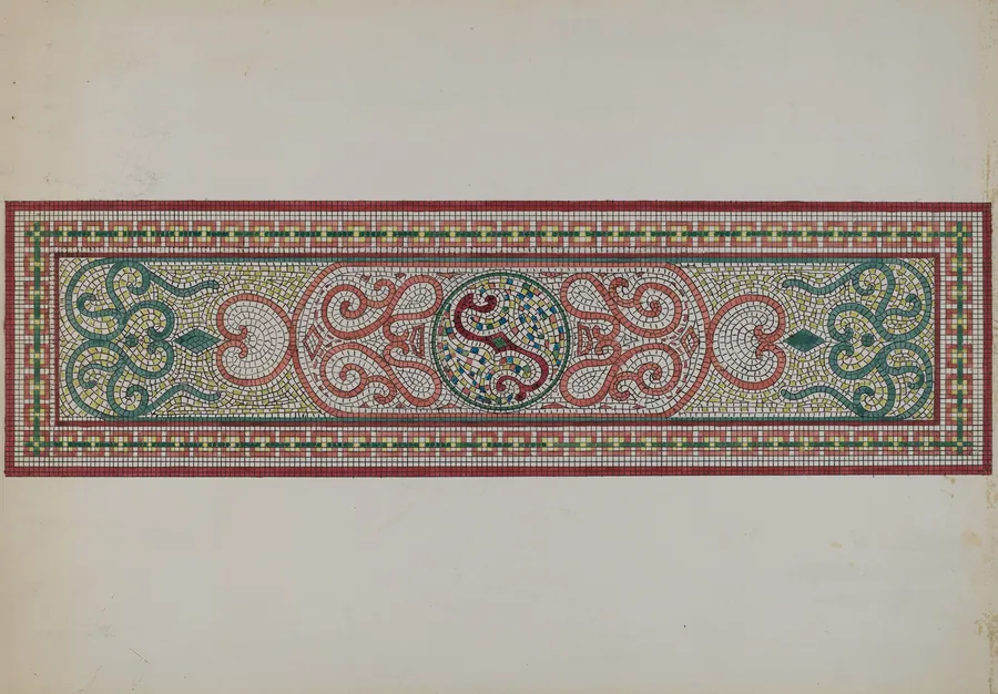Mosaic Pattern in Doorstep by Ellen Duncan
