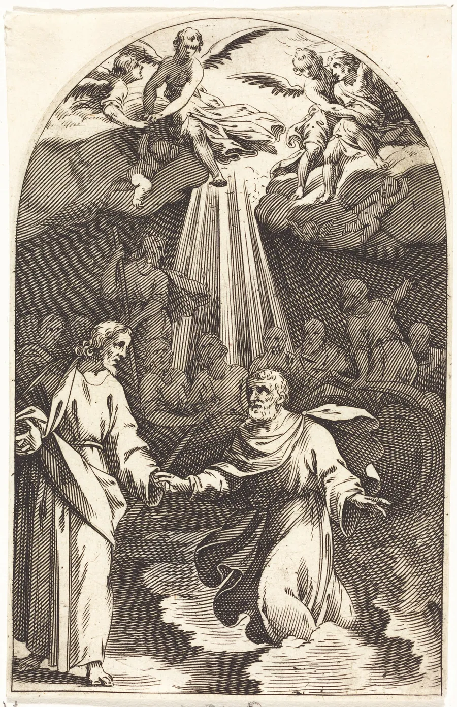 Christ Walking on the Water [first plate] by Jacques Callot