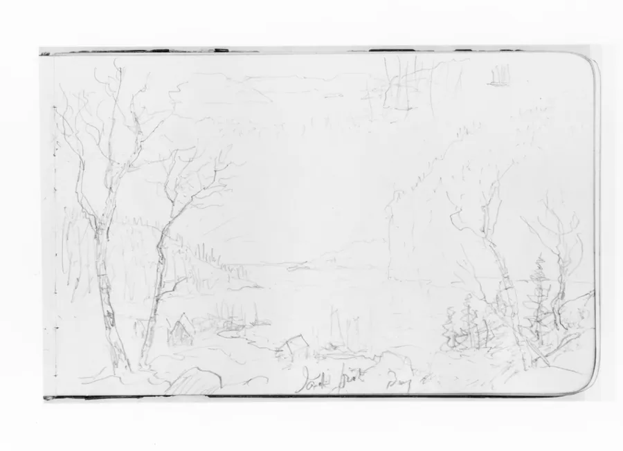 Two Sketches of Bay Scenery (from Sketchbook) by Albert Bierstadt