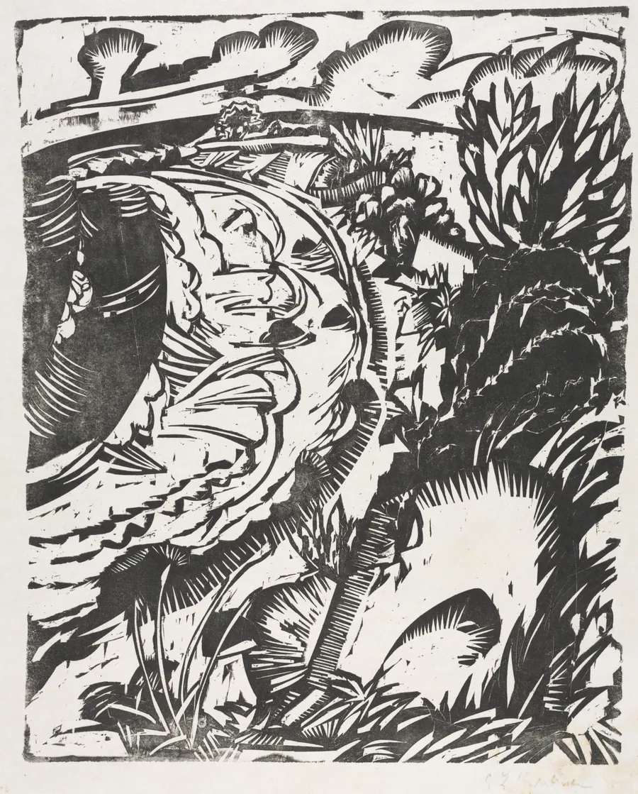 Dune Landscape with a Curving Bay by Ernst Ludwig Kirchner
