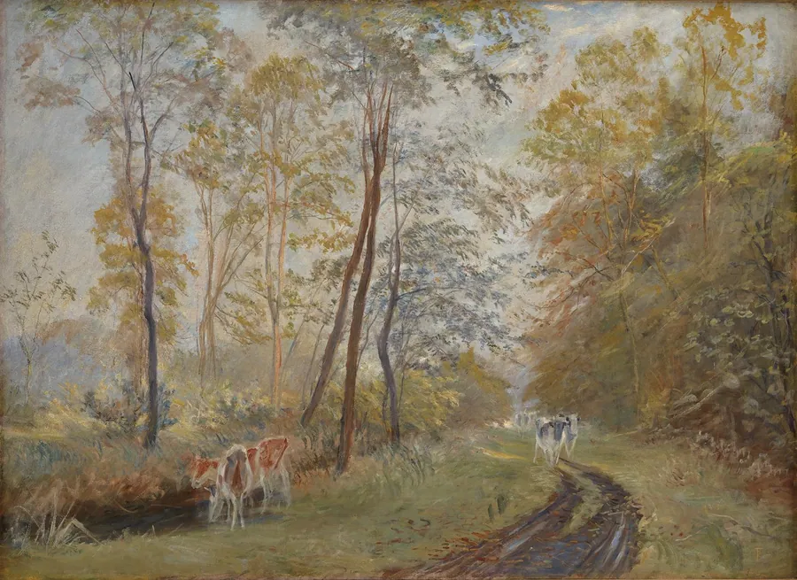 Ved Sorteåen. Mejlgård by Theodor Philipsen