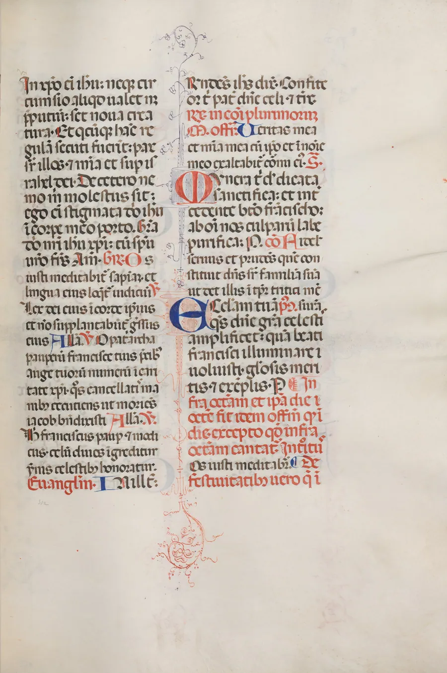 Missale: Fol. 319: St. Francis & Full Mass of St. Francis by Giapeco Caporali