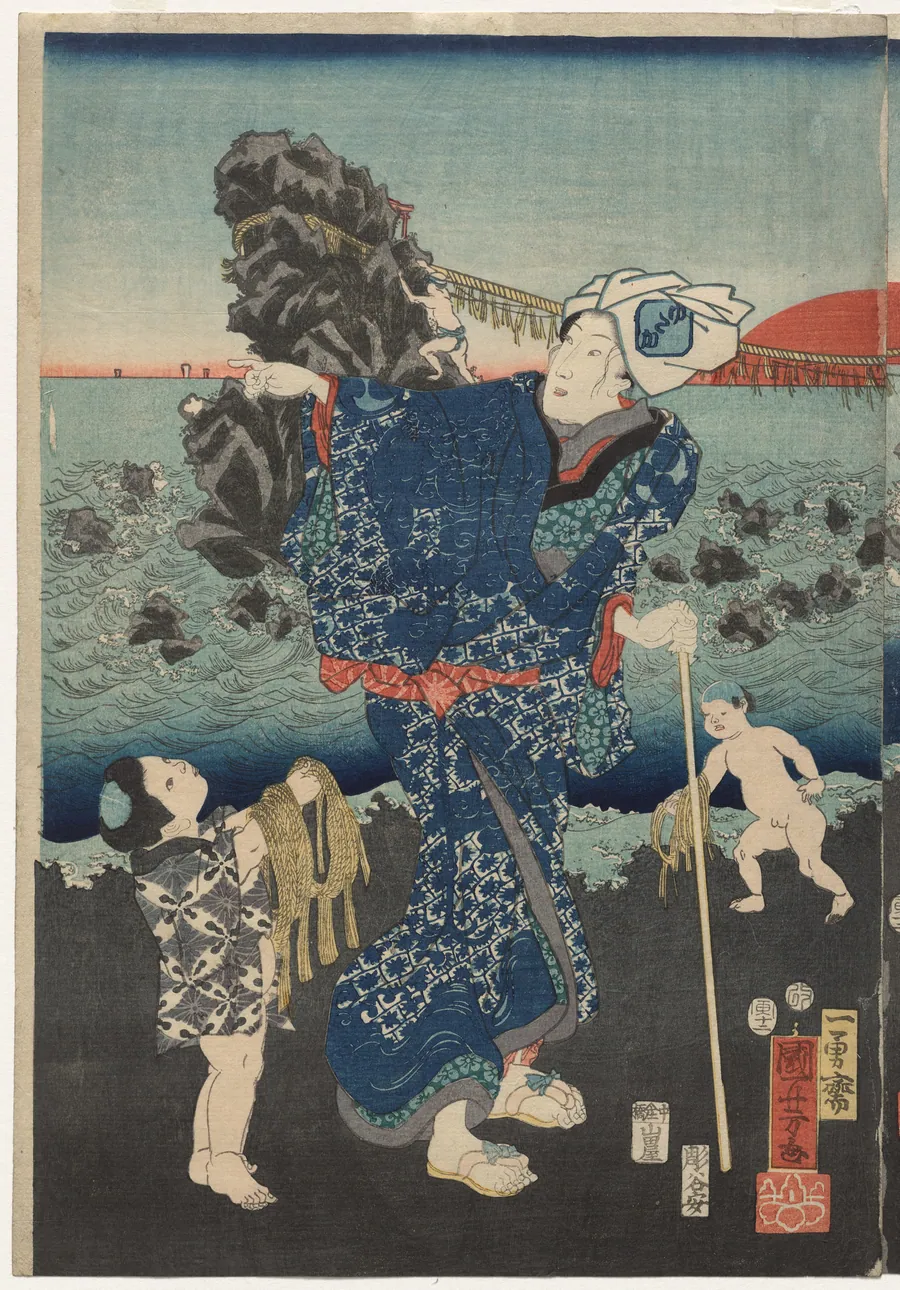 Splendid View at Futamigaura Bay by Utagawa Kuniyoshi