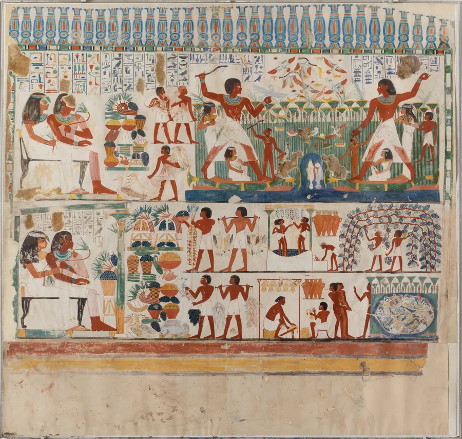 North Side of the West Wall of Nakht's Offering Chapel by Francis Sydney Unwin