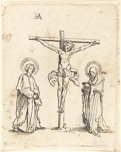 Christ on the Cross Between Saint John and Mary