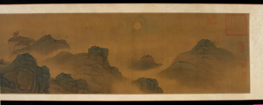 Sun and moon over land and sea by Formerly attributed to Emperor Ming of the Jin dynasty (reigned 323-325)