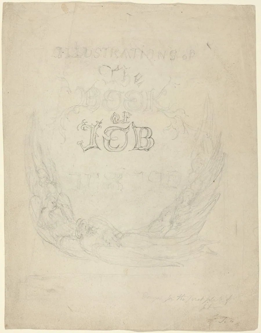 Sketch for the Title-Page of the Engraved Illustrations to the Book of Job by William Blake