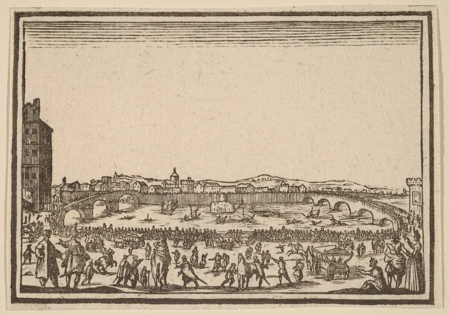 Fireworks on the Arno, Florence by Edouard Eckman