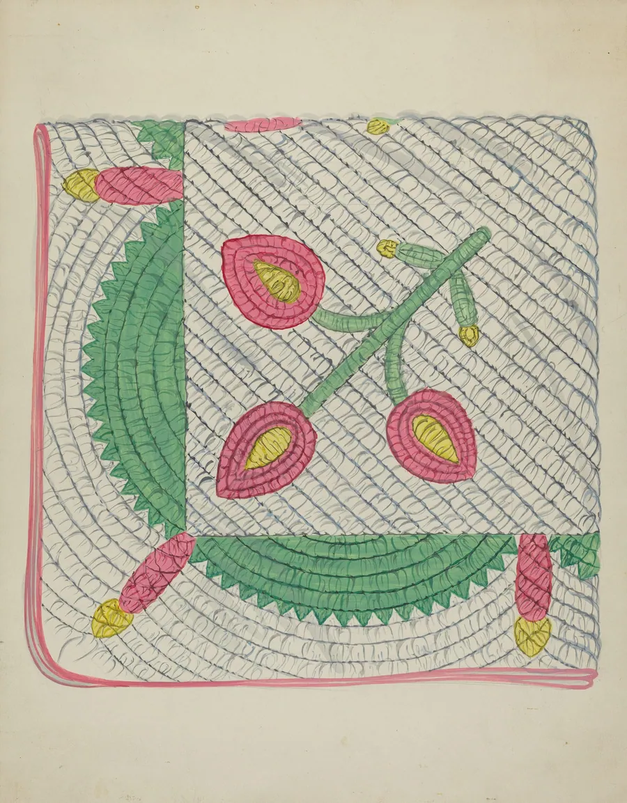 Applique Quilt by American 20th Century
