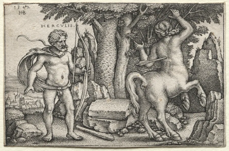 The Labors of Hercules: Hercules and Nessus by Hans Sebald Beham