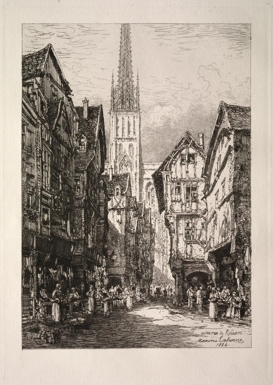 A Street in Rouen by Maxime Lalanne