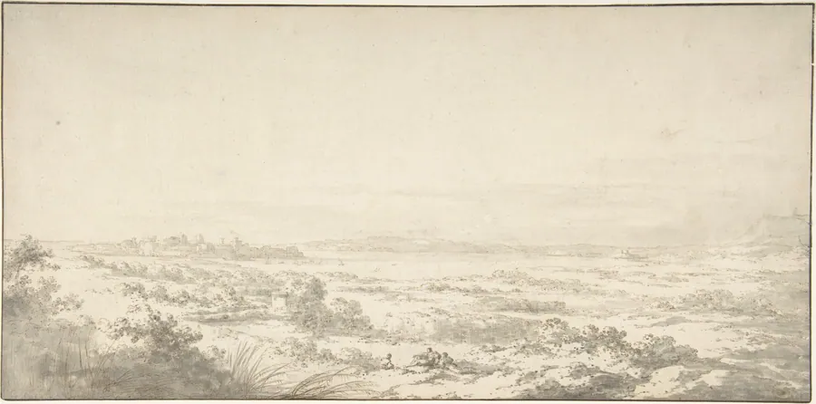 Distant View of Syracuse and its Harbor by Claude Louis Châtelet
