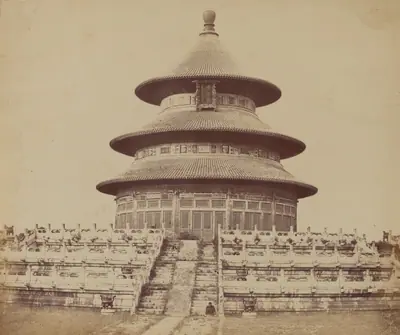 Sacred Temple of Heaven Where the Emperor Sacrifices Once a Year, in the Chinese City of Pekin, October 1860