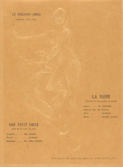 La Dupe; Son petit coeur