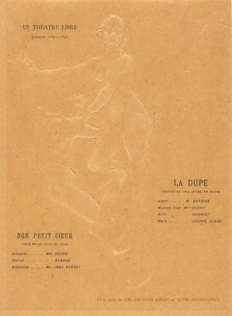 La Dupe; Son petit coeur by Alexandre Charpentier