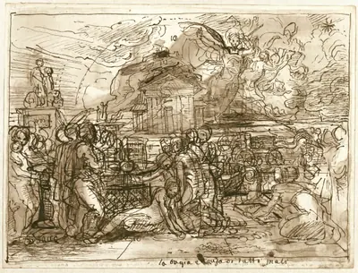 Falsehood Is the Cause of All Evil (recto); An Allegory of Truth and Falsehood (verso)