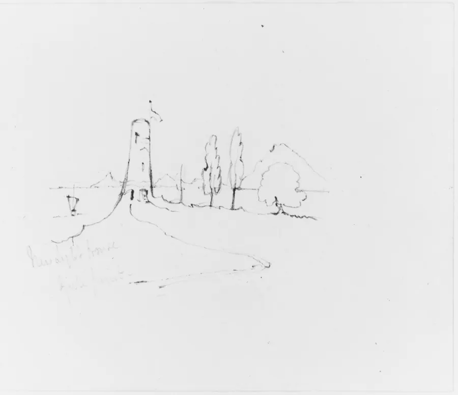 New Lighthouse (from Sketchbook) by John William Casilear
