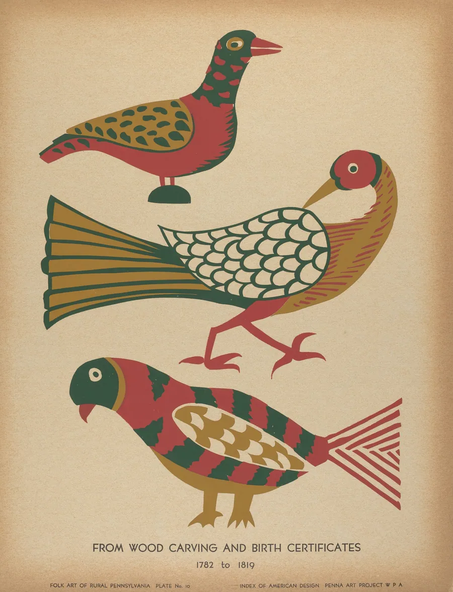 Plate 10: From the Portfolio "Folk Art of Rural Pennsylvania" by American 20th Century