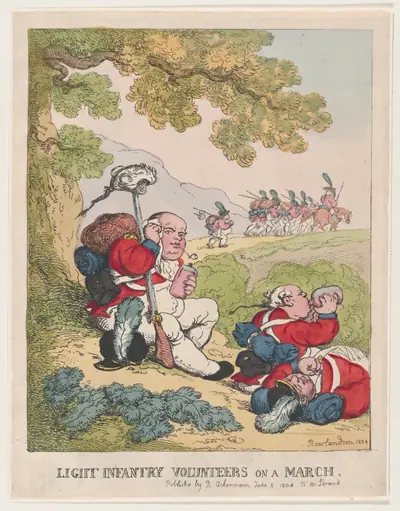 Ligit Infantry Volunteers on a March
