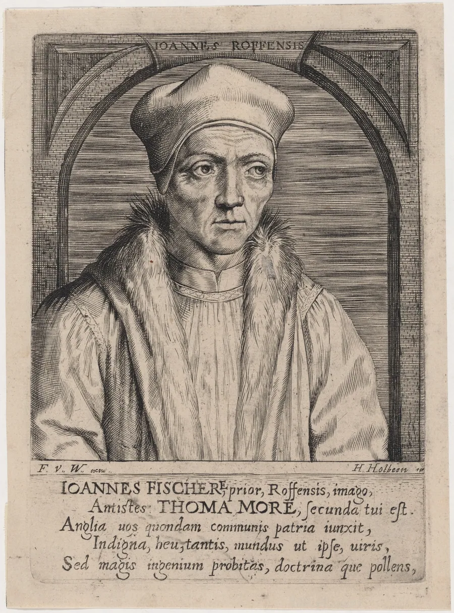 John Fisher, Bishop of Rochester by Frans van den Wyngaerde