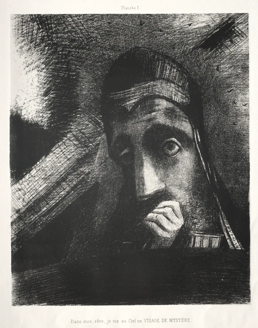 In My Dream I Saw in the Sky a Face of Mystery by Odilon Redon