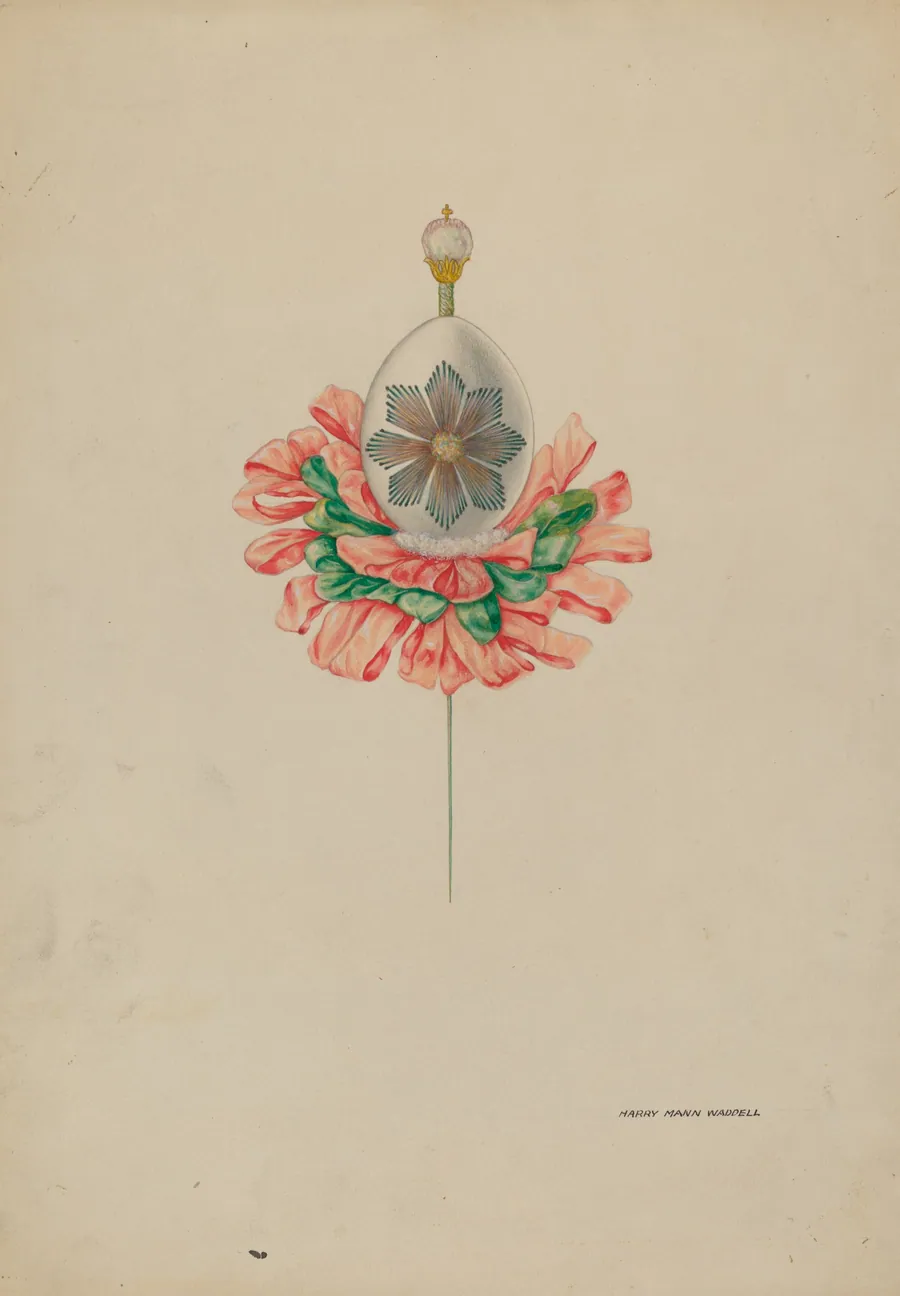 Cascarone (eggshell) Stick Pin by Harry Mann Waddell
