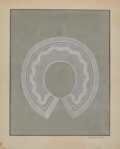 Embroidered Linen Collar