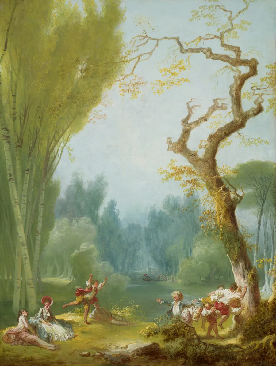 A Game of Horse and Rider by Jean Honoré Fragonard