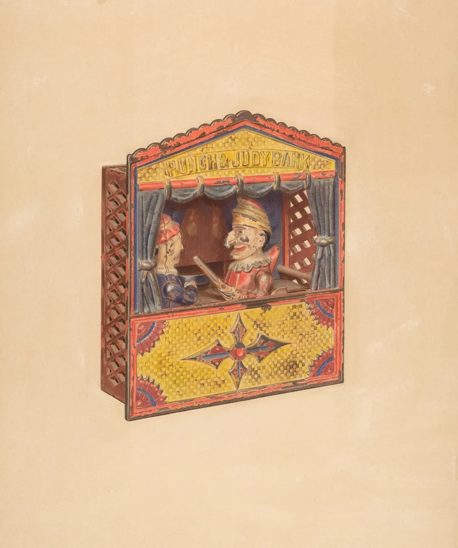 Punch and Judy Penny Bank by Cushman Parker