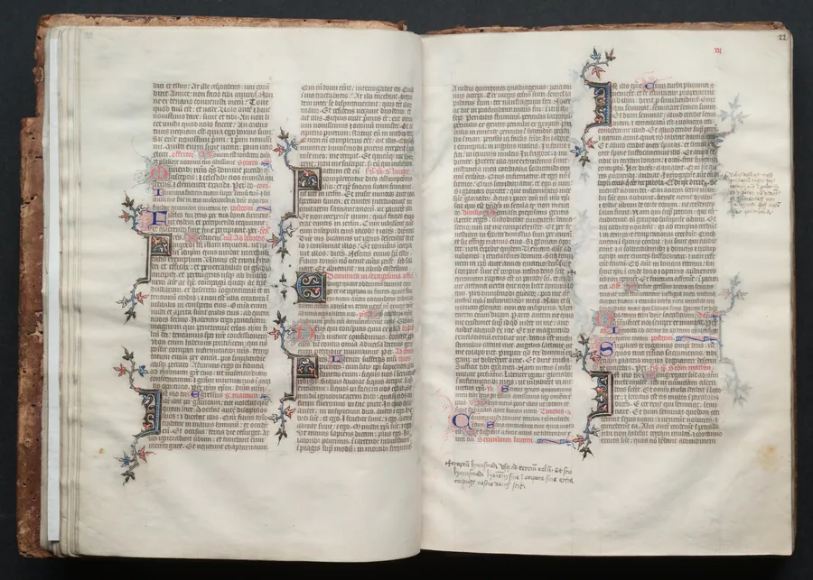 The Gotha Missal:  Fol. 21v, Text by Master of the Boqueteaux