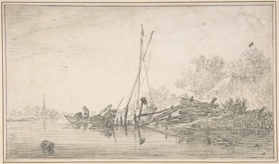 River Scene by Jan van Goyen