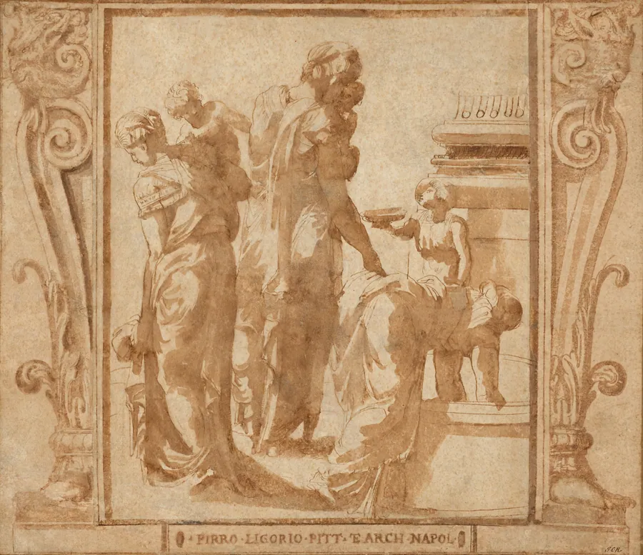 Women and Children at a Fountain by Pirro Ligorio