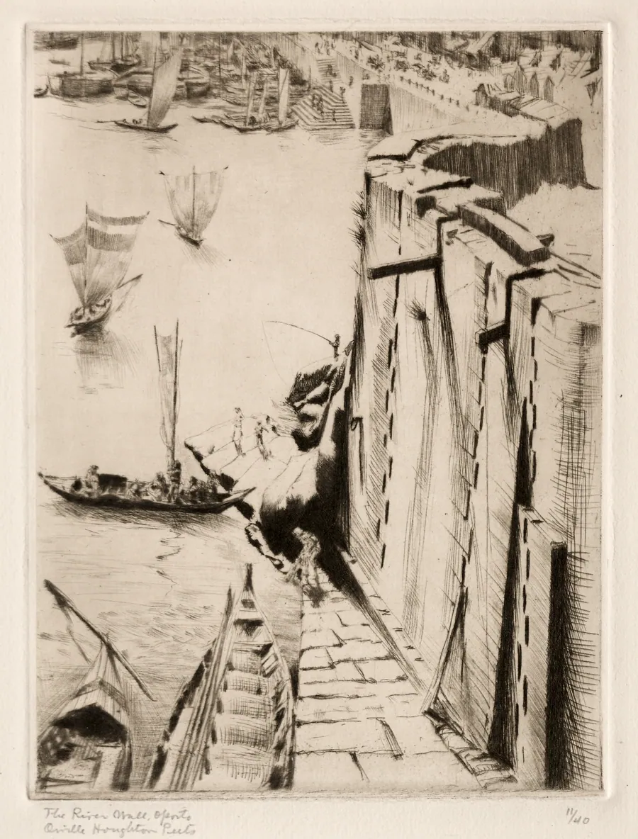 River Wall, Oporto by Orville Houghton Peets