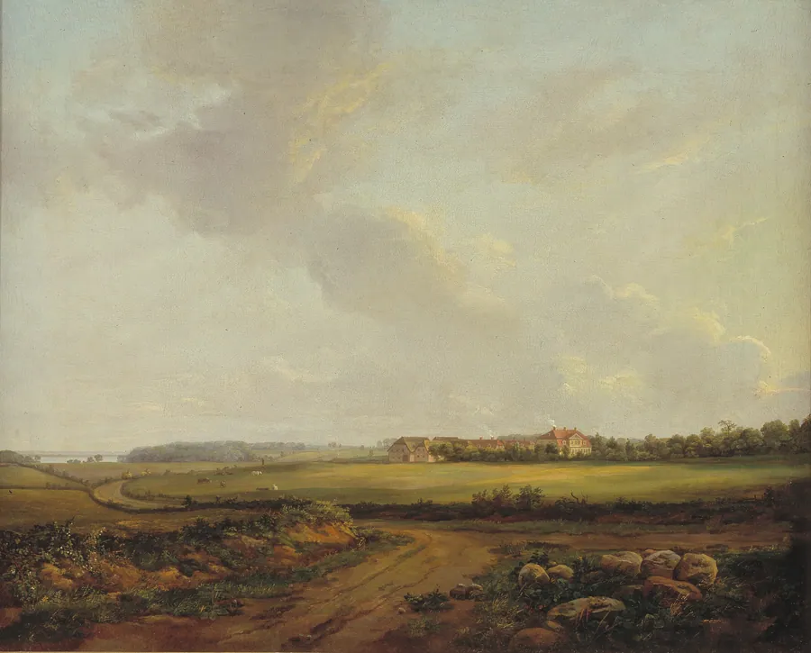 Udsigt mod Engelholm ved Præstø by J.C. Dahl