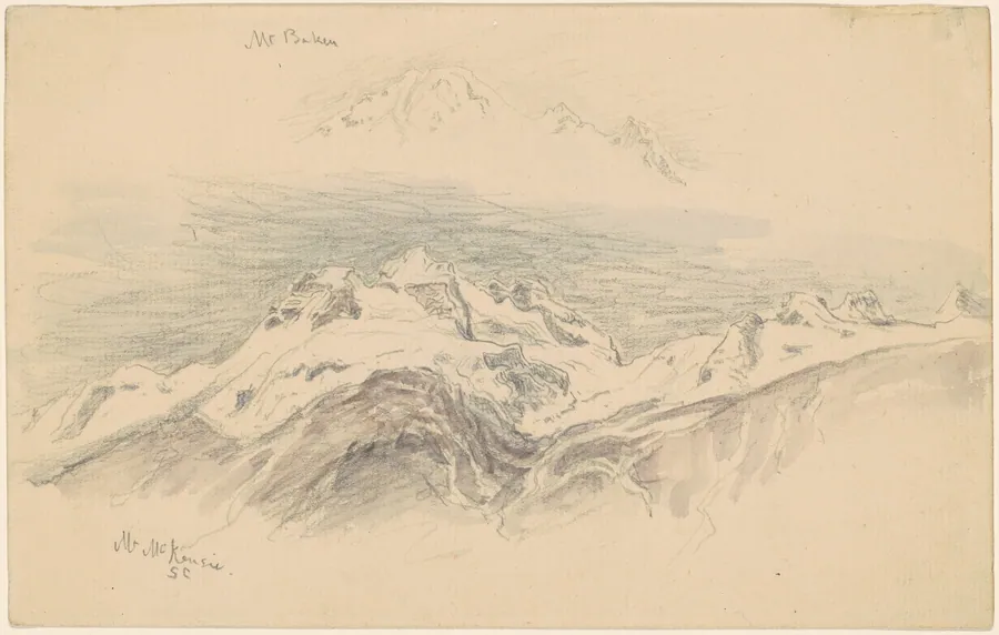 Mt. Baker and Mt. McKensie [recto] by Samuel Colman