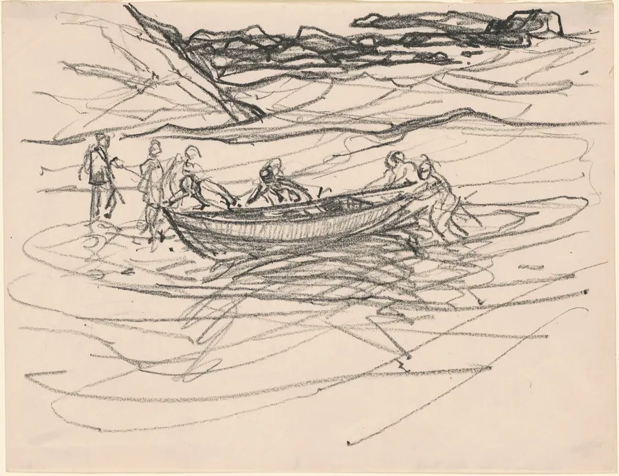 Launching the Life Boat by Charles H. Woodbury
