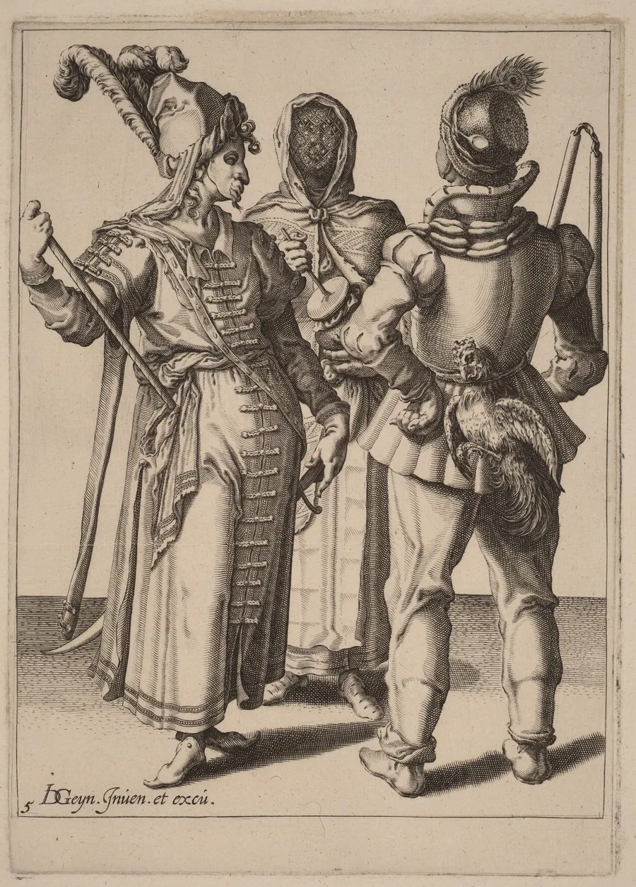 A Grandee, a Peasant, and a Veiled Woman by Zacharias Dolendo