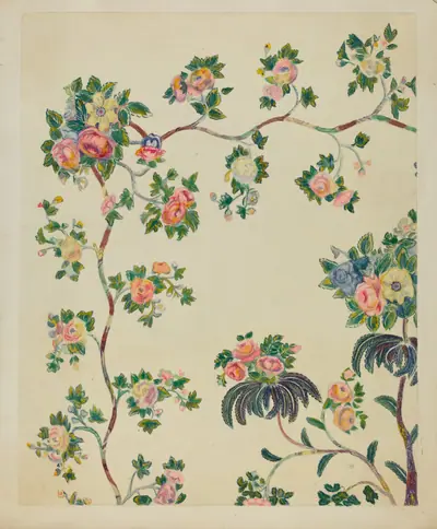 Appliqued Coverlet - Tree Design