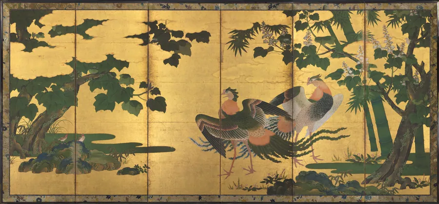 Phoenixes and Paulownia by Tosa Mitsuyoshi