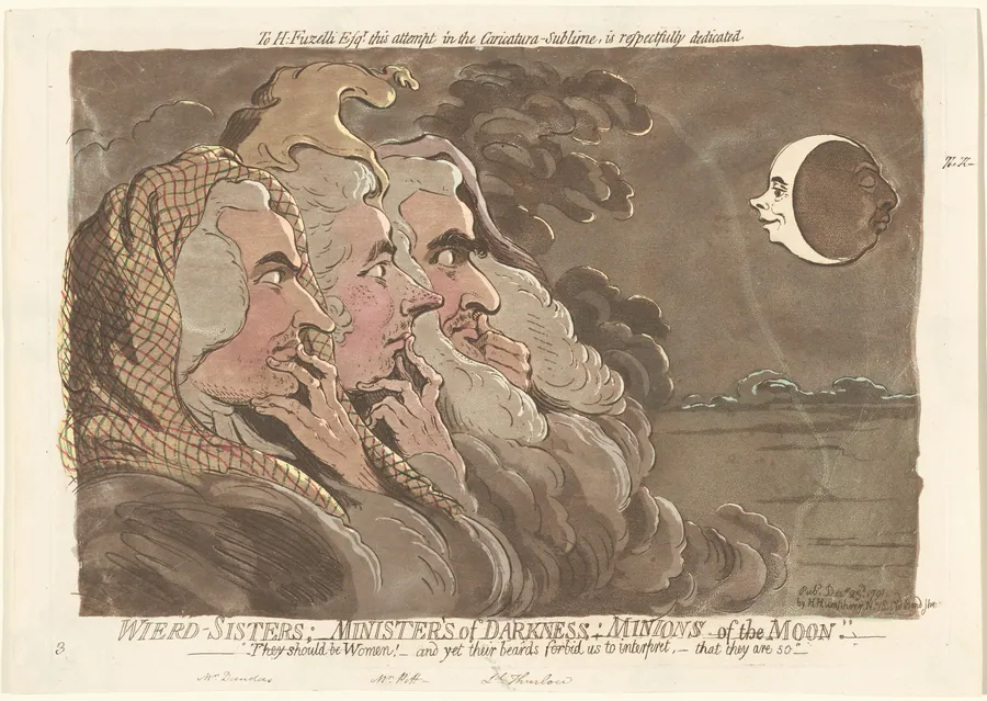 Wierd-Sisters; Ministers of Darkness; Minions of the Moon by James Gillray