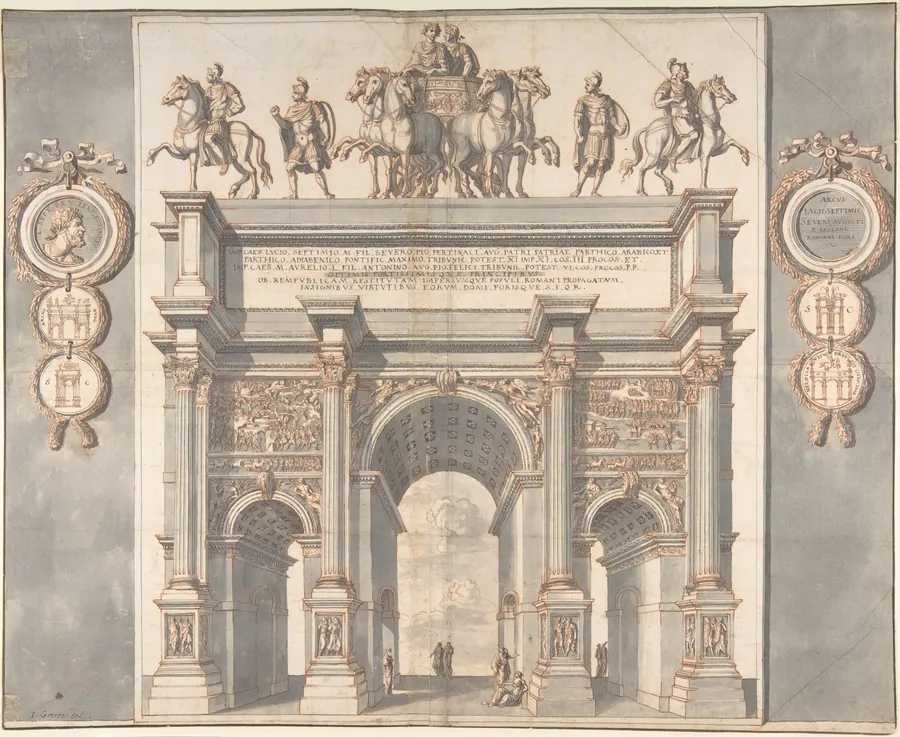 A Reconstruction of the Arch of Septimius Severus by Jan Goeree