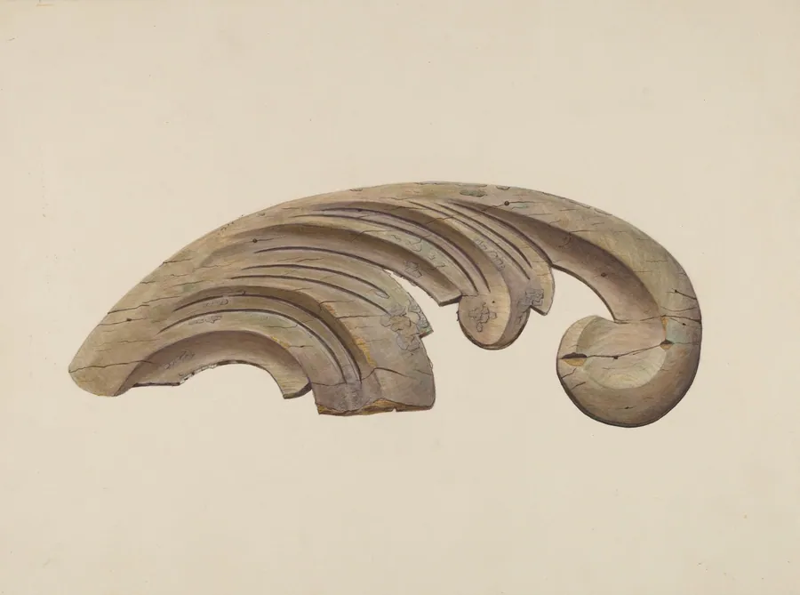 Wood Carving - Scroll by Clayton Clements