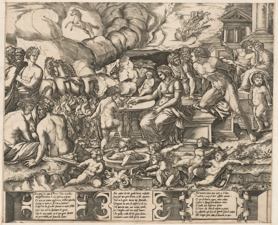 Allegory of Love by School of Marcantonio Raimondi
