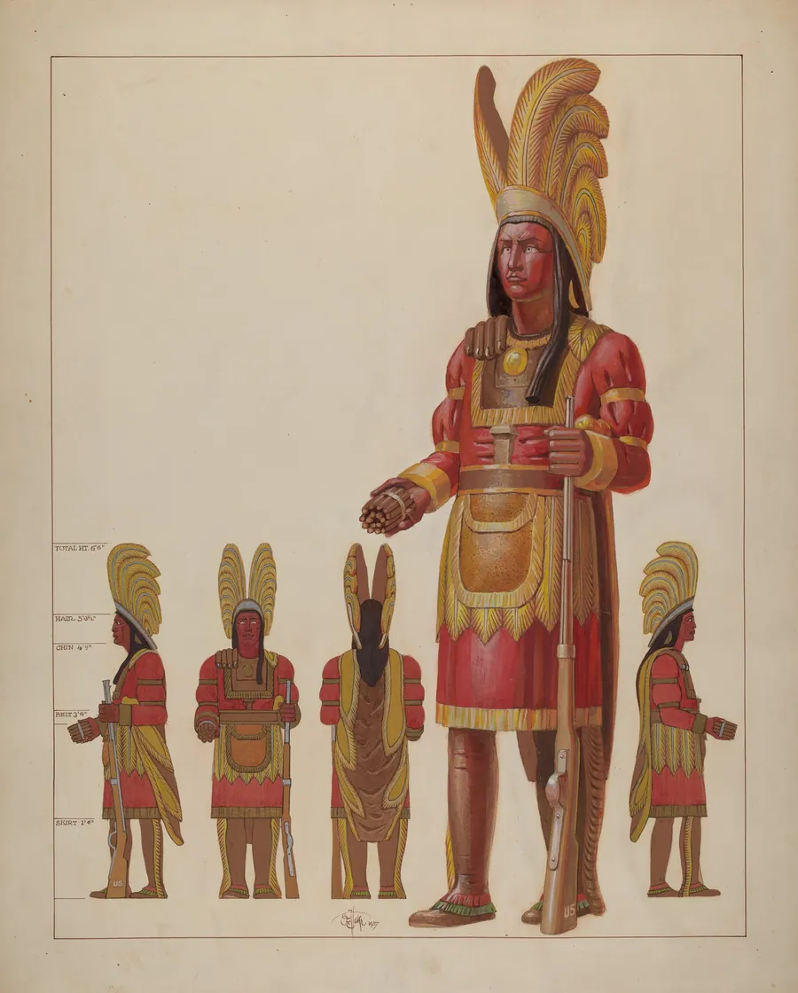 Cigar Store Indian by Otto E. Hake