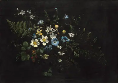 Spray of Flowers and Ferns