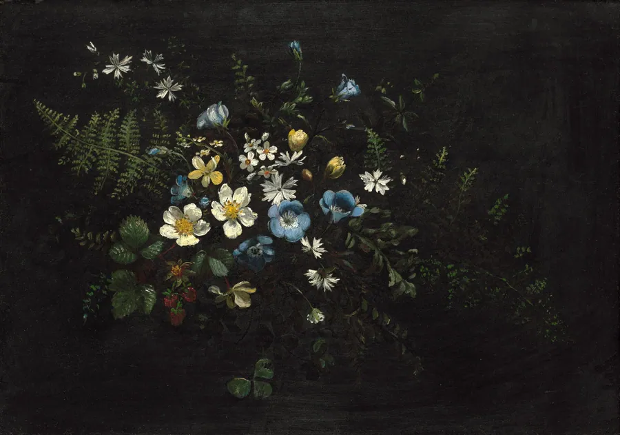 Spray of Flowers and Ferns by Titian Ramsay Peale