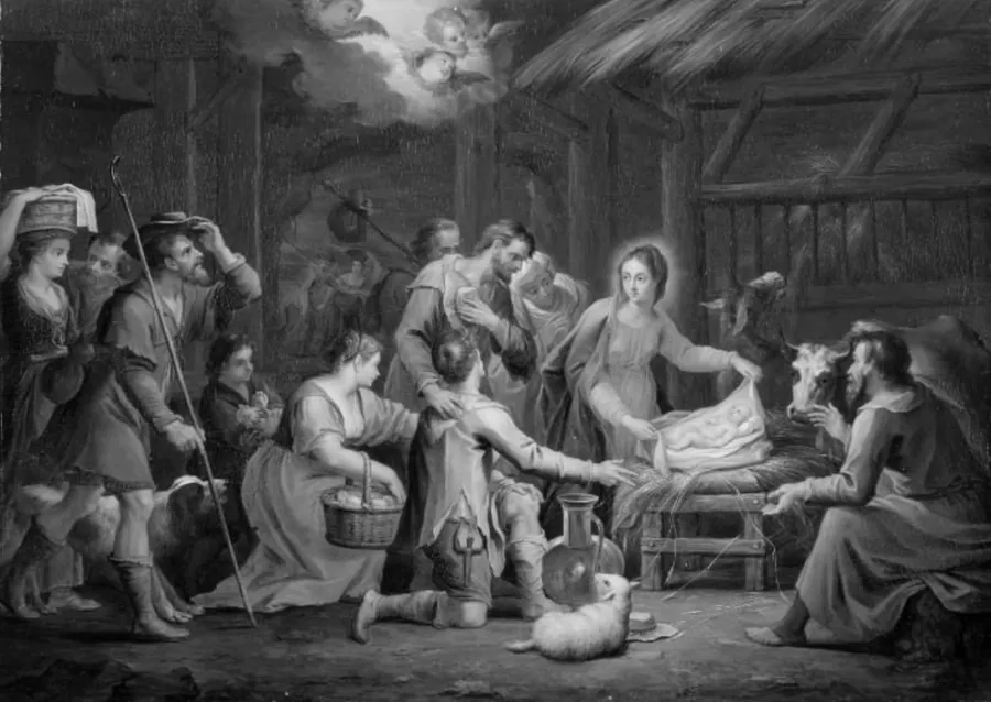 Hyrdernes tilbedelse by Jacob Andries Beschey